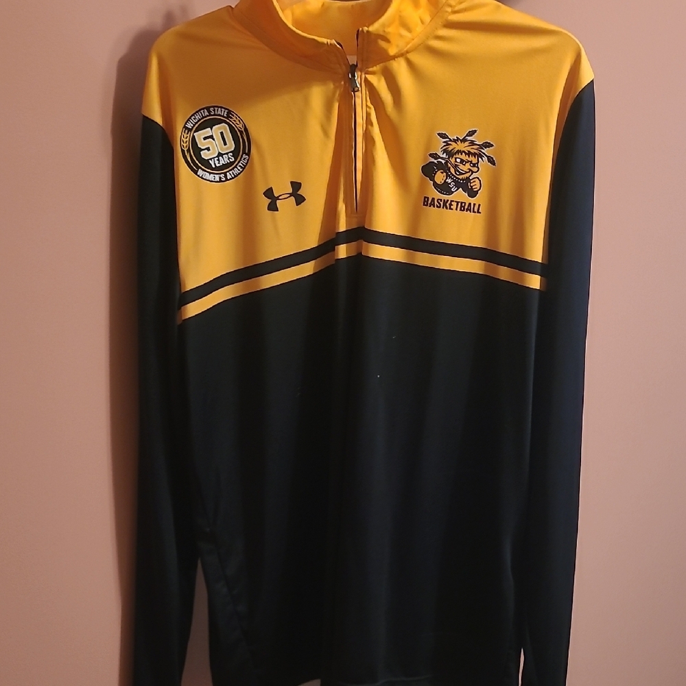 Under Armour Yellow and Black Basketball Pullover